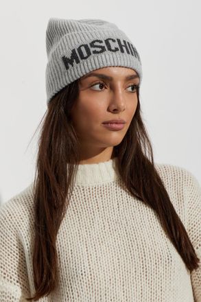 Moschino Cap With Logo, Unisex, Grey