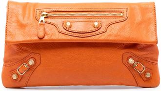 Balenciaga Pre-owned Balenciaga Lambskin Motocross Giant 12 Envelope Clutch Ladies 02K9JURXHUVJ6ROL