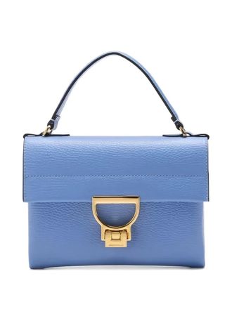 Coccinelle top-handle clasp shoulder bag - women - Calf Leather/Calf Leather - One Size - Blue