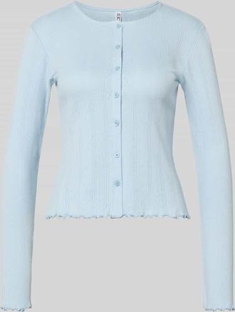 Pieces Slim Fit Cardigan aus Baumwoll-Viskose-Mix Modell MARIE in Hellblau, Gr&ouml;&szlig;e XL