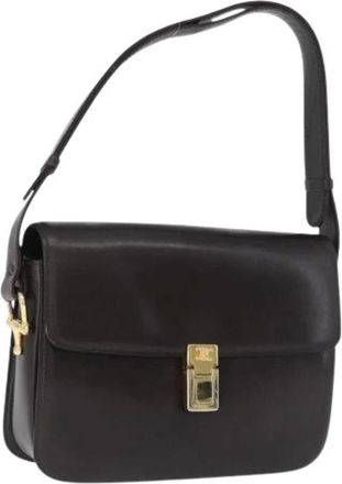 Celine Pre-owned Shoulder Bags, female, Brown, Size: ONE SIZE Pre-owned Leather Shoulder Bag