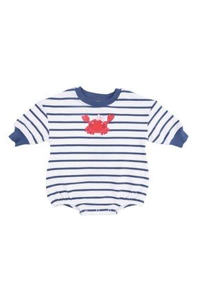 Angel Dear Sailor Sea Creatures Appliqu&eacute; Stretch Organic Cotton Bodysuit in Blue at Nordstrom, Size 6-12M
