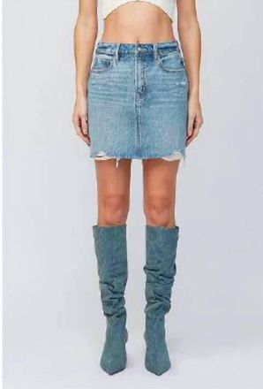 Hidden Jeans Peyton Grinded Denim Mini Skirt In Medium Wash