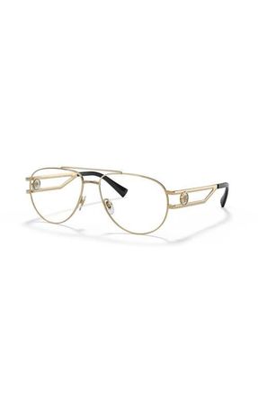Versace 57mm Pilot optical glasses in Gold at Nordstrom