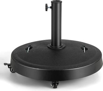 Costway Costway Soporte Sombrilla Terraza Exterior Apto 38mm 48mm, Base Para Sombrilla De 23kg Con Ruedas, Resina, &Oslash;52 X 41,5 Cm, Pie Sombrilla Jardin Terraza