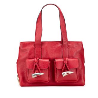 Burberry Tote Bag met Leren Pocket Detail