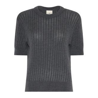 Julie Fagerholt - Heartmade Round-neck Knitwear, female, Gray, Size: XL HMKinea Knit