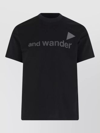 And Wander crew neck short sleeve graphic print shirt