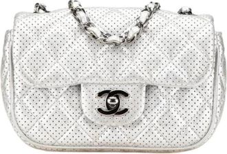 Chanel Pre-owned Mini Crossbody Bag - Dames - Vintage Mini Tas - Grijs - ONE Size - Leer - Vintage