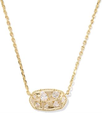 Kendra Scott Womens Holland Crystal Necklace In Gold