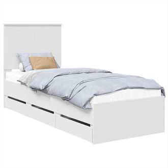 vidaXL Estructura De Cama Con Caj&oacute;n 75 X 190 Cm Madera Ingenieril Vidaxl