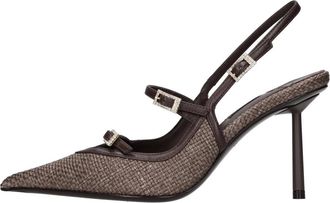 Le Silla Schoenen, Dames, Bruin, 36 EU, Leer, Morgana Slingback Pomp