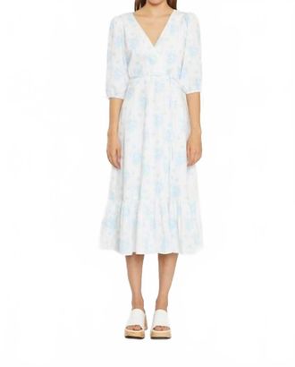 Glamorous Wallpaper Flower Dress In Blue Floral