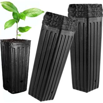 OEM Maceta Profunda - Pl&aacute;stico - 24,9 X 12 Cm - Para &Aacute;rboles Y Plantas - Interior Y Exterior - Lote De 50