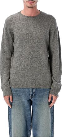Roberto Collina Crewneck - Heren - Ronde hals truien - Grijs - M - Truien & Vesten
