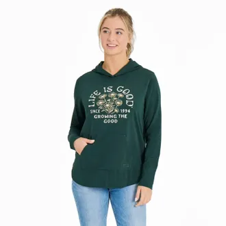 Life is good Growing The Good Hoodie Tunic In Treeline Green
