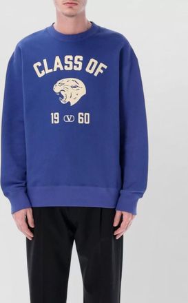 Valentino Garavani cotton jersey crew neck sweatshirt regular fit