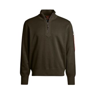 Parajumpers Basic Scoe Half-Zip Trui - Heren - Truien - Groen - Maat: S Katoen