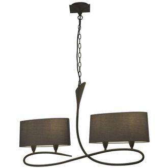 Mantra Inspired Mantra - Lua AG - Lámpara colgante de techo con 2 brazos y 4 luces E27, gris ceniza con pantallas gris ceniza