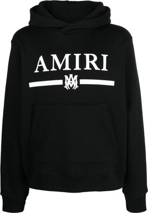 Amiri AMIRI M.A. Bar logo-print hoodie - men - Cotton/Lyocell - S - Black