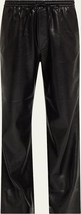 Nanushka Calie Alt-Leather Drawstring Pants