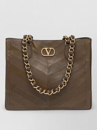 Valentino Garavani tote bag chain strap chevron top handles