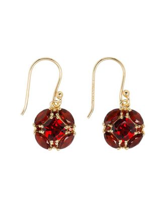 Tiramisu Silver 5.05 Ct. Tw. Garnet Earrings