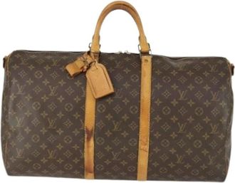 Louis Vuitton Pre-owned Weekend Bags, unisex, Brown, Size: ONE SIZE Pre-owned Canvas Weekend Bag