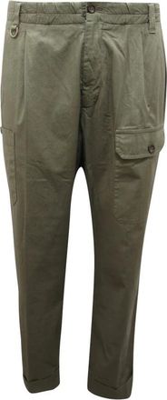 Paolo Pecora 25E C1M0 B091 0072 5577 Cargo Pinces Broek - Heren - Slim Fit Broeken - Groen - XL - Broeken