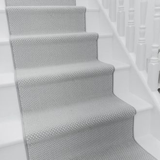 Runrug Stair Runner Carpet for Staircases - Soft & Comfy, 9mm - Hazy in Grey | Size: 60 cm x 630 cm