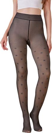 Generic Fleece Lined Leggings Women, Patterned Fake Translucent Tights, Winter Warm Thick Pantyhose, Elastic Butt Lifting Control(Style C)