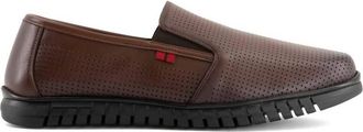 Andrea Mens Leather Loafer In Brown