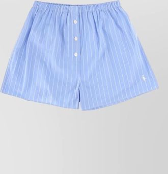 Sporty & Rich striped cotton knee-length shorts
