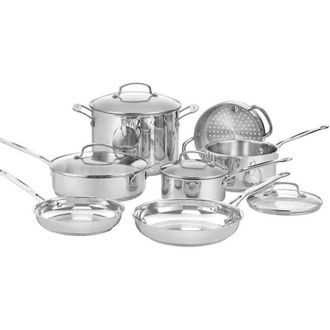 Cuisinart Set pentole da cucina Cuisinart 77-11G da 11 pezzi Inox Grigio