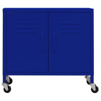 Berkfield Home Storage Cabinet Navy Blue 60x35x56 cm Steel | Size: 60 x 35 x 56 cm
