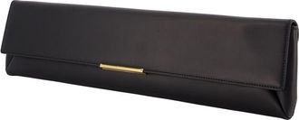 Balmain Calfskin Leather Clutch - Black