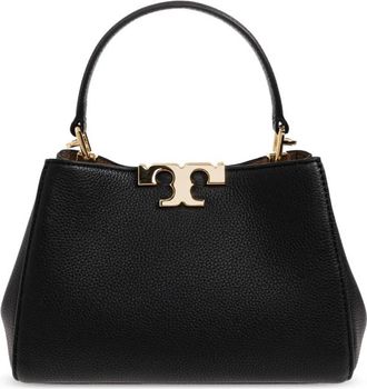 Tory Burch Eleanor Mini Satchel - Dames - Handtassen - Zwart - ONE Size - Leer - Tassen