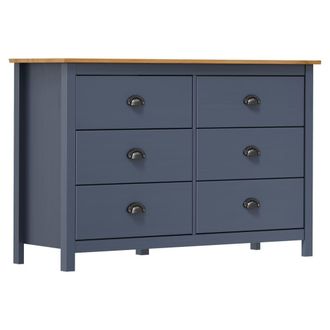 Berkfield Home Sideboard Hill Grey 125x40x80 cm Solid Pine Wood | Size: 125 x 40 x 80 cm