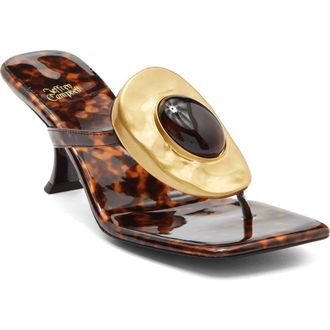Jeffrey Campbell Bazaar Sandal in Tortoise Patent Gold at Nordstrom, Size 8.5