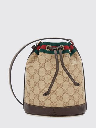 Gucci Mini borsa a secchiello in tessuto con monogramma GG e coulisse