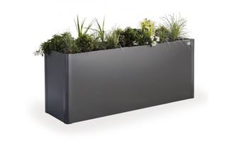BIOHORT Jardinera Metalica Belvedere Maxi 77 Cmts De Alto X 200 Cmts Color Gris Cuarzo Metalico