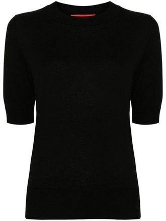 Wild Cashmere fine-ribbed top - Black