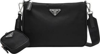Prada Heren, Tassen, Zwart, Maat: ONE Size Nylon