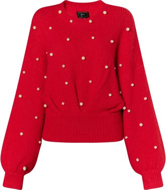 Faina Gebreide trui Dames rood