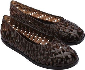 Melissa Possession Water Resistant Jelly Ballet Flat in Brown at Nordstrom, Size 10