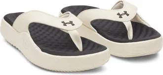 Under Armour UA Ignite Pro 8 Water Resistant Flip Flop in Sandstorm/sandstorm/black at Nordstrom, Size 15
