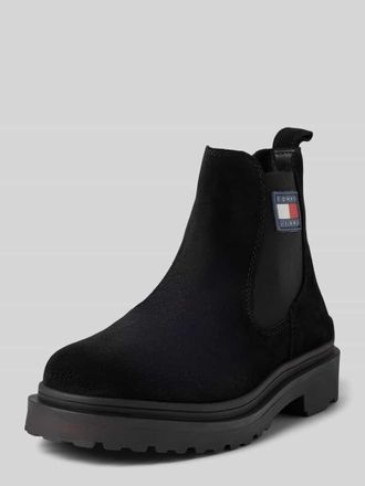 Tommy Jeans Chelsea Boots aus Leder mit Label-Patch in Black, Gr&ouml;&szlig;e 46
