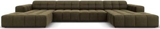 BLOOMINGLOFT 6-Sitzer Design Panorama Sofa Chicago, Samtbezug
