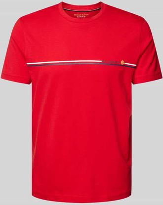 Christian Berg T-Shirt mit Label-Print in Rot, Größe XL