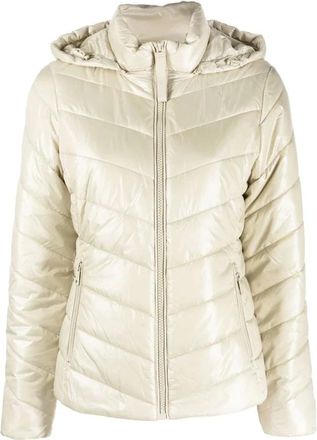 Calvin Klein Grijze Puffer Donsjas - Dames - Winterjassen - Grijs - M - Polyester - Jassen